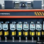 Home 23 대형 트럭의 최신 엔진 기술 - A modern heavy-duty truck engine room showcasing advanced electronic fuel injection technology, with...