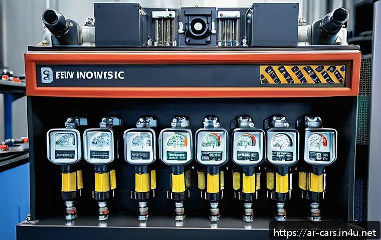 대형 트럭의 최신 엔진 기술 - A modern heavy-duty truck engine room showcasing advanced electronic fuel injection technology, with...